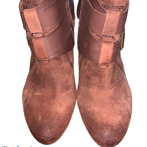 🎠NAYA Fisher Moto Brown Ankle Boots Booties - Picture 7 of 12